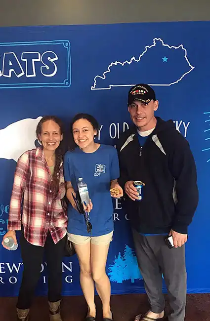 David Haave with her daughter on her 1st day of college dorms.. -- David Haave